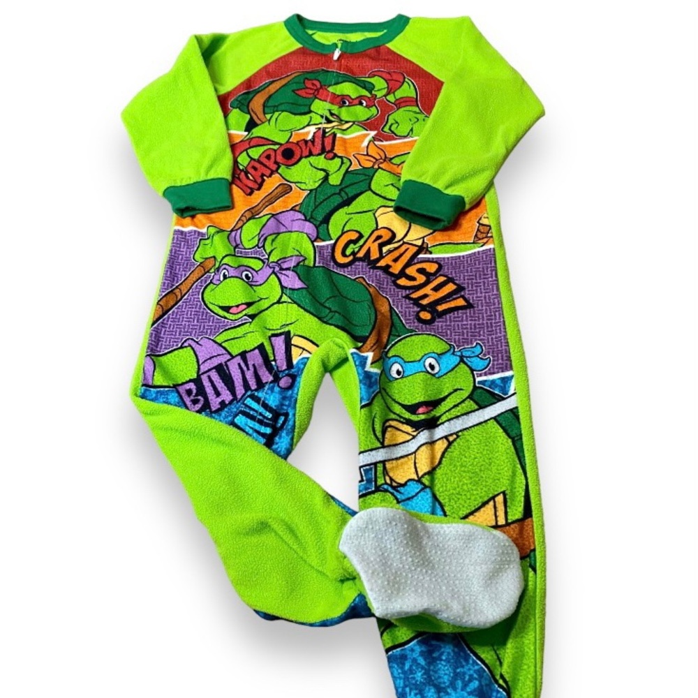 NEW 4T Ninja Turtles Footed Pajamas